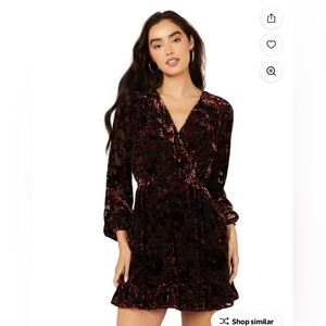 Shyanne burnout velvet mini dress